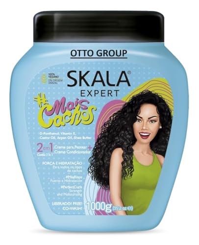 -SKALA EXPERT- Mascarilla/Acondicionador/Crema de Peinado "Mais CACHOS" -1000ml- 100% Vegano - Rizos con volumen.