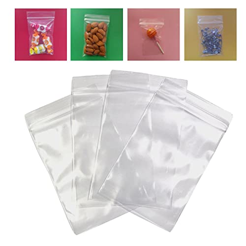 100x Bolsas Plástico Transparente Con Cierre Zip (4x6 cm)| Bolsas de Cremallera Reutilizables | Bolsas Plastico Pequeñas