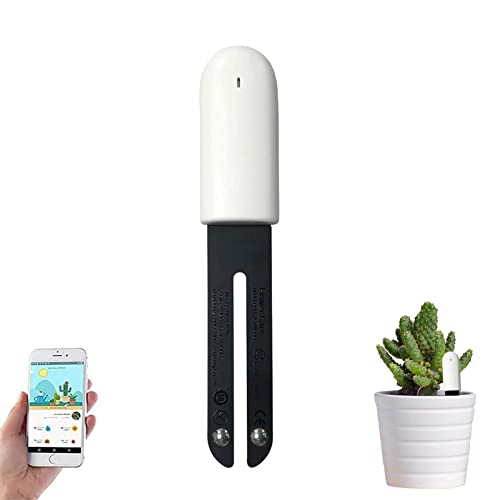 4 en 1 Medidor Humedad Plantas, Higrometro Plantas, Medidor Suelo, Inteligente Medidor de Humedad Plantas Automático Monitoreo de Humedad/Luz/Fertilidad/Nivel Temperatura, para Mijia APP (1 packs)