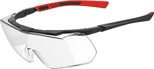 ACE Gafas de trabajo Evo OTG para usuarios con gafas - sobregafas de seguridad para el trabajo - construcción, artesanía e industria - EN 166 - Negro