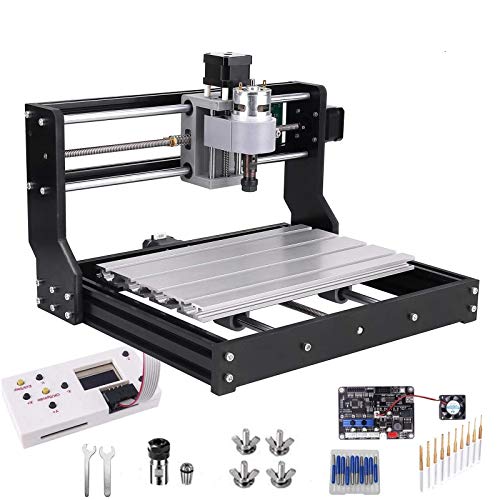 Actualice La CNC 3018 Pro GRBL Control DIY Mini CNC Machine, Mcwdoit Wood Router Engraver Con Controlador Fuera De Línea + 5mm ER11 PCB + 20PCS 3.175MM Router CNC Bits + 4 Juegos CNC Placas