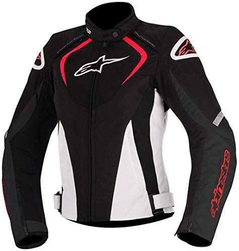 Alpinestars Stella T-Jaws - Chaqueta impermeable de color negro, blanco y rojo