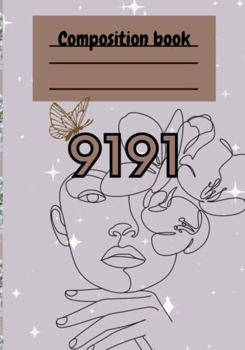 Angel Number 9191 Composition Book: 300 Page College Ruled