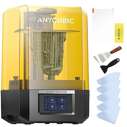 ANYCUBIC Impresora 3D Resina 12 K Photon Mono M5s, Nivelación Inteligente, Velocidad de Impresión 3 Veces más Rápida(añade la Resina de Alta Velocidad), Tamaño de impresión 7.87x8.58x4.84 Pulgadas