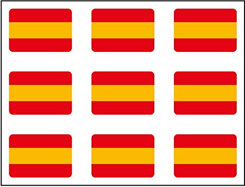 Artimagen Pegatina Bandera Rectángulo 9 uds. España 16x11 mm/ud.