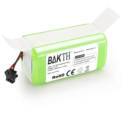 BAKTH 14.4V 2600mAh Li-Ion Batería de Reemplazo para Conga Excellence 990 950 1090 1790 1990, Ecovacs Deebot N79 N79S DN622, Eufy RoboVac 11 11S 12 15C 30 30C 35C, IKOHS NETBOT S14 S15