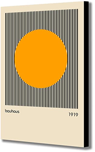 Bauhaus Orange Circle 1919 - Lienzo decorativo enmarcado (81 x 61 cm)