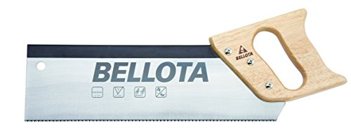 Bellota 4561 - Serrucho costilla, sierra para madera de acero (300mm), Negro