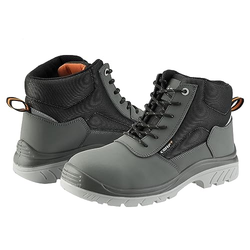 Bellota 72307GJS344 - Bota de Seguridad Comp+ Nobuck S3 Gris de Hombre y Mujer (Talla 44) de Piel Hidrofugada Nobuck, Ligero y con Zonas Reforzadas Antiabrasión