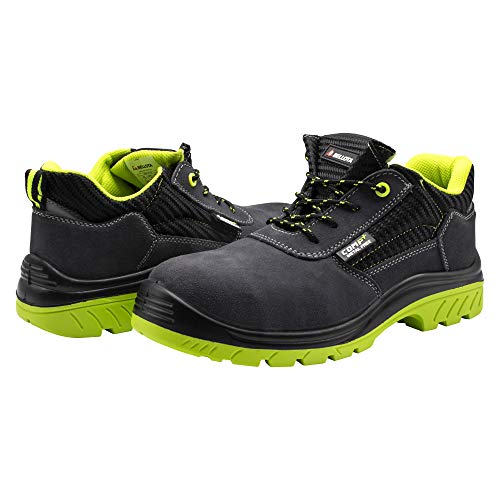 Bellota 7231040S1P - Zapatos de Seguridad de Hombre y Mujer (Talla 40) de Piel Serraje Transpirable, Ligeras y Resistentes a Golpes y Rozaduras