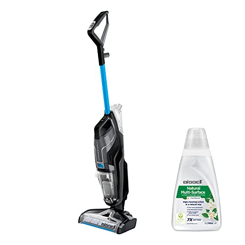 BISSELL CrossWave C6 Cordless | Friegasuelos para Superficies múltiples Húmedo y Seco | Sistema de Gestión de Olores | Potente Batería Li-Ion 36V | Tecnología de doble tanque | Negro/Azul | 3566N