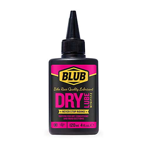 BLUB Dry Lube 120ml | Grasa Teflon Bicicleta | PTFE Lubricante, Aceite Seco | Grasa MTB | Lubricante Cadena Bici Montaña y Bici Carretera | Rojo