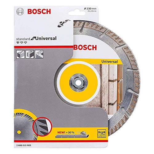 Bosch Profesional Disco de Corte Diamante Estándar para Universal, Hormigón y Mampostería, 230 x 22.23 mm, Accesorio Amoladora Angular