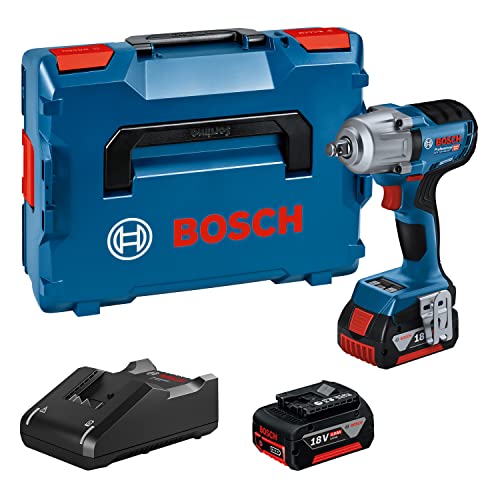 Bosch Professional 18V System GDS 18V-450 HC - Atornillador de impacto a batería (Brushless, 450 Nm, 800 Nm par de arranque, 2 baterías x 5,0 Ah, en L-BOXX)