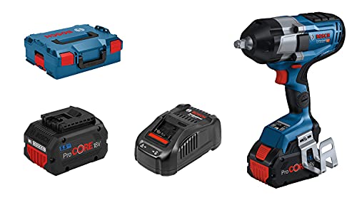 Bosch Professional BITURBO atornillador de impacto a batería GDS 18V-1000 C (par de apriete 1000 Nm, par de arranque 1600 Nm, 2 baterías ProCORE18V 5.5Ah, cargador rápido GAL 1880 CV, en L-BOXX 136)