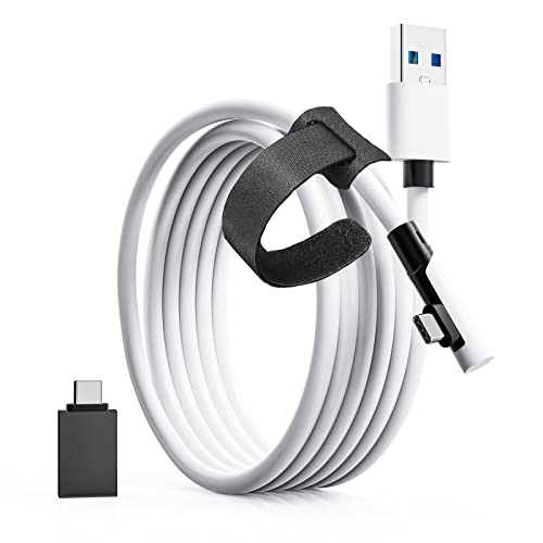 Cable de Enlace Tiergrade 3M Compatible con Quest2 / Pico 4, Transferencia de Datos de PC de Alta Velocidad con 5 Gbps, USB3.2 gen1 a USB C Accesorios de Cable para Auriculares VR y PC para Juegos