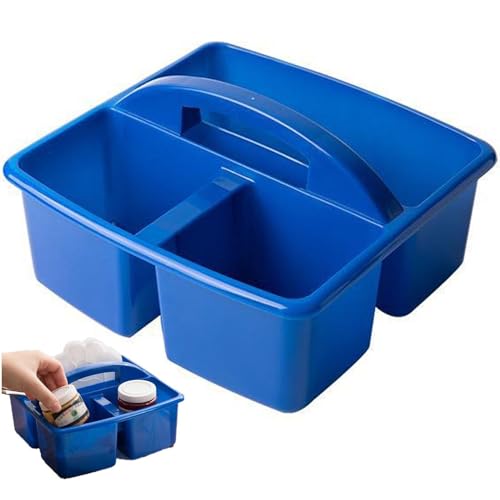 Caja de Almacenamiento con Asa para Herramientas de Limpieza de Plástico, Organizador de Caddy de Limpieza para Productos de Limpieza, Cubo para Transporte de Artículos de Limpieza Doméstica