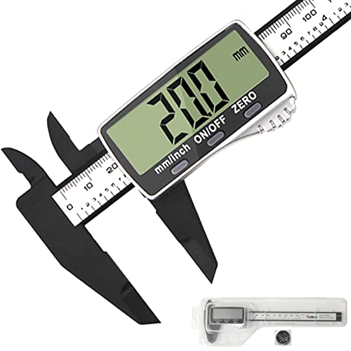 Calibre Digital,Vodlbov 150mm Pie de Rey Digital Calibrador Digital Profesional Electrónico Vernier Caliper,Gran pantalla LCD,Alta Precisión Micrómetro,Medida de Diámetro Interior,Exterior,Profundidad