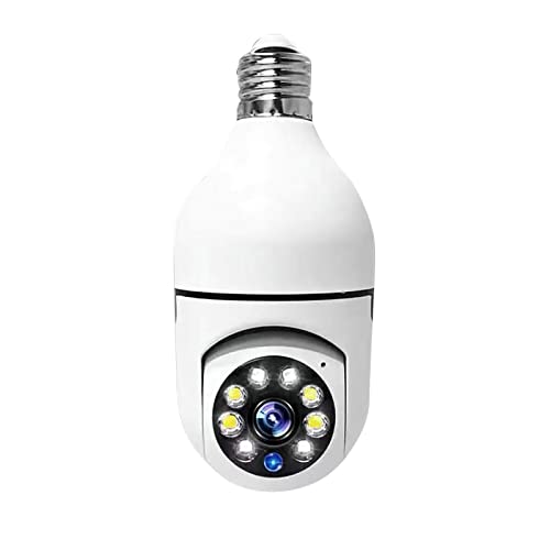 Cámara de vigilancia inalámbrica WiFi HD noche Plug Night 1080P exterior 360° Plug Smart Home Wireless Camera Webcam Reschenpass, Blanco, Talla única