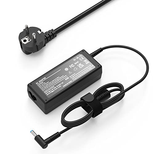 Cargador para Portátil HP 65W,Adaptador AC/Suministro de Cable de alimentación para HP Pavilion 11 13 15, HP Elitebook 820 840 850 G3 G4 G5,Stream 11 13 14, Probook 430 440 450 G3 G4 G5 G6 4.5x3.0mm