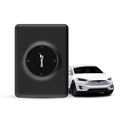 CarlinKit T2C Tesla Wireless CarPlay Activation Adaptador, aporta funcionalidad CarPlay inalámbrica, soporta Google Maps/Whatsapp/Spotify, Compatible con Tesla Model 3 y Model Y, etc.