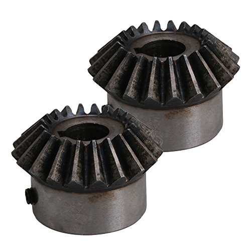 CNBTR 2 ruedas cónicas de engranaje cónicas de 1,2 cm de diámetro del agujero, 2 módulos, 20 dientes.