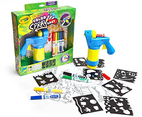 Crayola - Color Spray Easy, Aerógrafo Manual, Actividad Creativa y Regalo para Niños, edad 7+, 25-7494