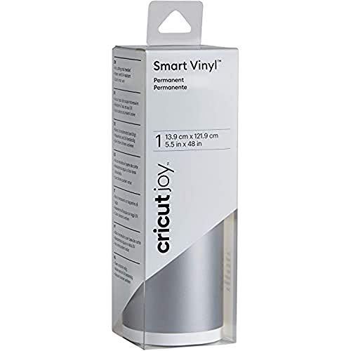 Cricut Joy Smart Vinyl Permanent 14x122cm(SLV) M3, Plateado, Talla única