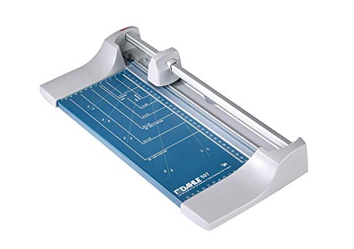 Dahle - Cizalla para papel (46,4 x 21,3 x 7,3 cm, longitud de corte 320 mm, capacidad de corte 0,8 mm, tamaño A4), color azul