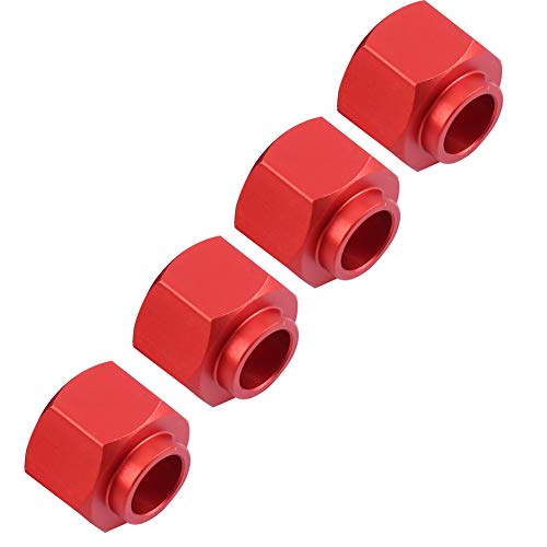 Dilwe Adaptador RC Widen, Metal 9mm Juego de Ensanchamiento de Ruedas para TRAXXAS TRX-4 D90 SCX10 1/10 Coche (Rojo)