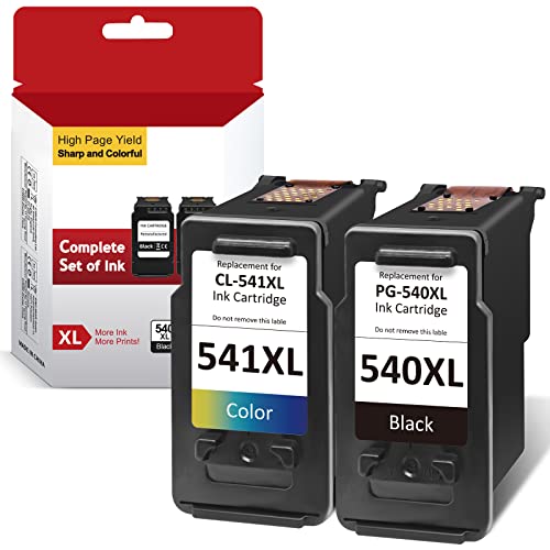 Economink 540 541 XL Multipack, 540XL 541XL Cartuchos Compatible con Tinta Canon 540 541 XL, para Pixma TS5150 MG3650s MX475 TS5151 MG3650 MG4250 MG3600 MX535 MG3550 MX395 (1 Negro, 1 Color Pack de 2)