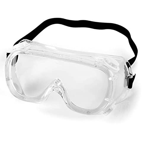ECOZINK Gafas de seguridad antivaho con lentes transparentes de visión amplia, ajustables, gafas laboratorio protección contra salpicaduras químicas, gafas de seguridad trabajo