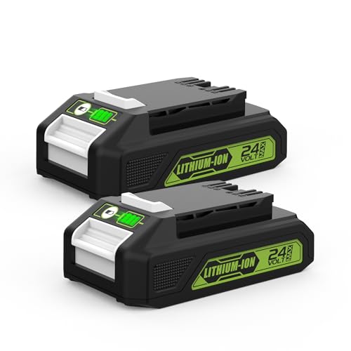 Energup 2 x 24V 3000mAh Baterías de Respaldo para Greenworks 24V Baterías y Herramientas 24V