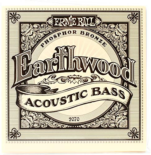 Ernie Ball Earthwood P02070 - Cuerdas para bajo acústico, bronce fosforado, calibre 45-95, versión original