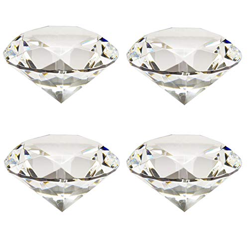 Eterspr 40mm Diamantes de Cristal, Transparentes Diamantes de Imitación, Decoración Diamantes, para Decoración de Bodas, Decoración de Fiestas, Decoración de Escaparates