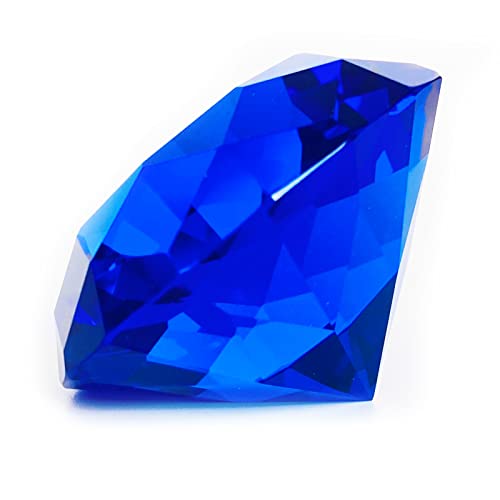 Eterspr 50mm Diamantes de Cristal Azul, Azul Transparentes Diamantes de Imitación, Decoración Diamantes, para Decoración de Bodas, Decoración de Fiestas, Decoración de Escaparates(Azul)