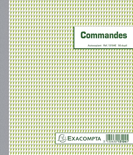 Exacompta 13104E, Libro formulario de orden comercial, Manifolds de comandos, 50 hojas dobles sin carbón, 21 x 18 cm