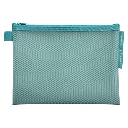 Exacompta - Ref. 37140E - 1 bolsa EVA con cremallera de plástico suave Chromaline pastel -tamaño A5 - Para guardar suministros y accesorios de belleza - 3 colores aleatorios