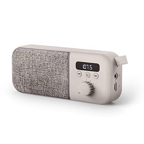 Fabric Box Radio Cream (FM Radio, 1200 mAh Battery, 3 W, PLL Tuner, Audio-out)