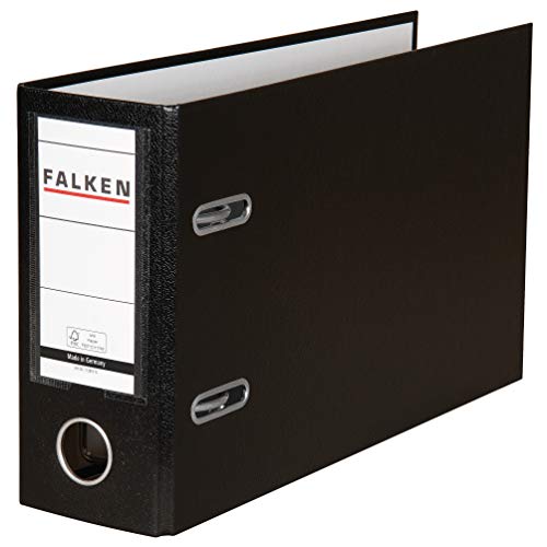 Falken - Archivador con formato especial para DIN A5, color Negro ancho