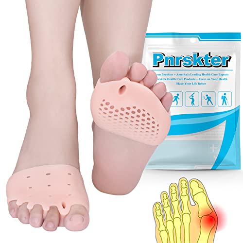 Gel transpirable y suave de separadores de dedos de almohadillas metatarsianas, (4 PCS) Nuevo material, para pies ampollas, dolor en el antepié.