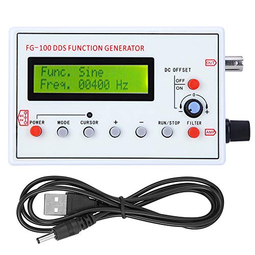 Generador de Funciones, FG-100 Módulo de fuente de señal, DDS Contador de frecuencias Señal 1HZ-500KHz