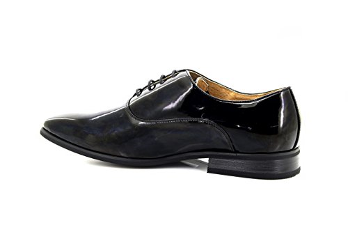 Goor - Zapatos de Charol Modelo Oxford niños- Boda/Fiesta/Comunión (31 EUR) (Negro Charol)