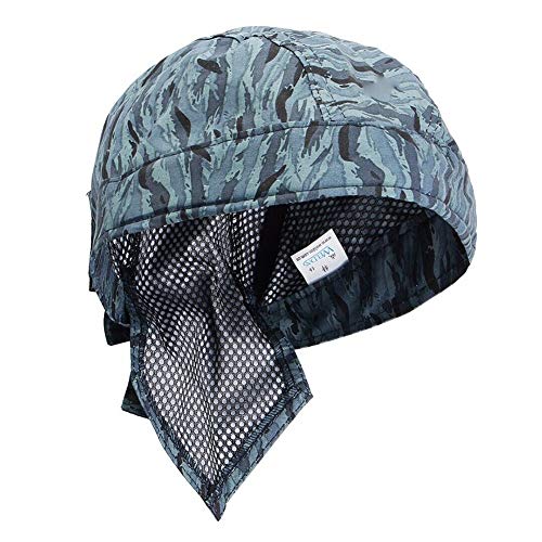 Gorras de soldadura, lavable y cómodo, seguro y resistente al fuego, bufanda elástica de protección para la cabeza, protección de la cabeza, bandana de soldadura para soldadores, azul, 30x15cm