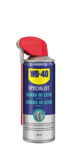 Grasa blanca de litio de WD-40 Specialist - para mantenimiento de bisagras y pestillos- Pulverizador Doble Acción, Spray 360º - 400 ml