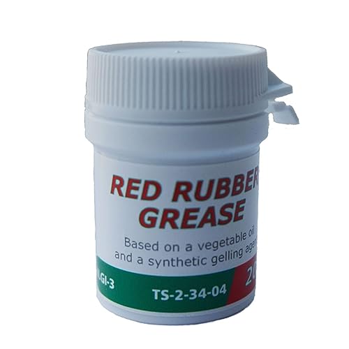 Grasa de Goma roja para Frenos, Pinzas de pistón, Juntas y Fundas, excelente para restablecer el líquido,20 ml