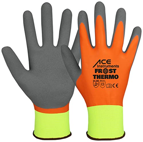 Guantes Trabajo Invierno ACE Frost Thermo EN388/511/420 para Congeladores - Protección Térmica, Impermeables, Antideslizante, Buen Agarre - Logística, Frigoríficas y Temperaturas Bajas - L