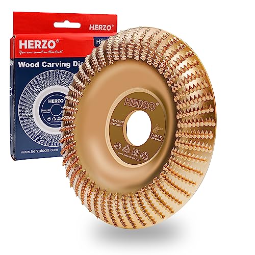 HERZO Disco de madera para amoladora angular (diámetro 125 mm x 22,2 mm), disco de escofina para madera, discos abrasivos para moldear, carburo de tungsteno, lijado, lijado y corte