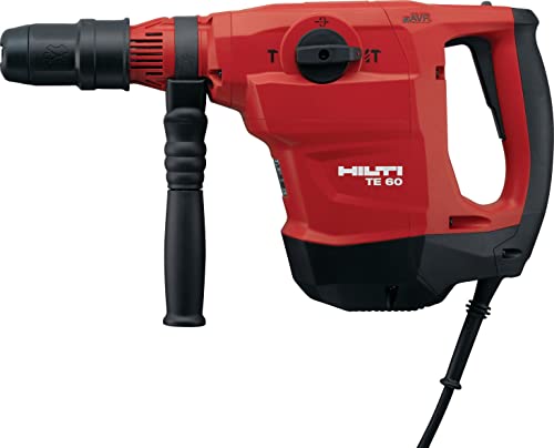 Hilti 2132126 Martillo combinado TE 60-AVR 230 V (1350 W, 7.8 J, SDS Max, Tareas pesadas de perforación y cincelado en hormigón. Sistema AVR. Diámetro:12-40 mm. Peso: 6,8 kg. Incluye maletín)