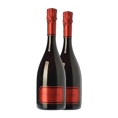 Hispano-Suizas Tantum Ergo Pinot Negro Brut Nature Cava Reserva 75 cl Espumoso blanco (Caja de 2 Botellas de 75 cl)